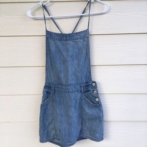 Free People overall denim dress size 0